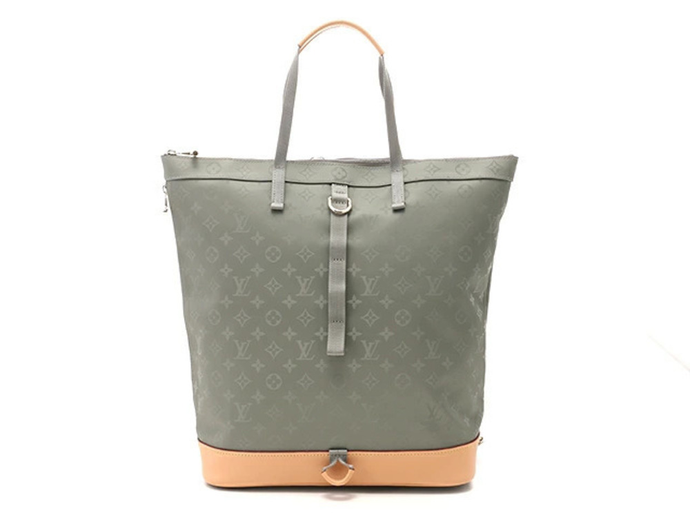 LOUIS VUITTON Backpack Zip up Tote Monogram Titanium